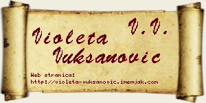 Violeta Vuksanović vizit kartica